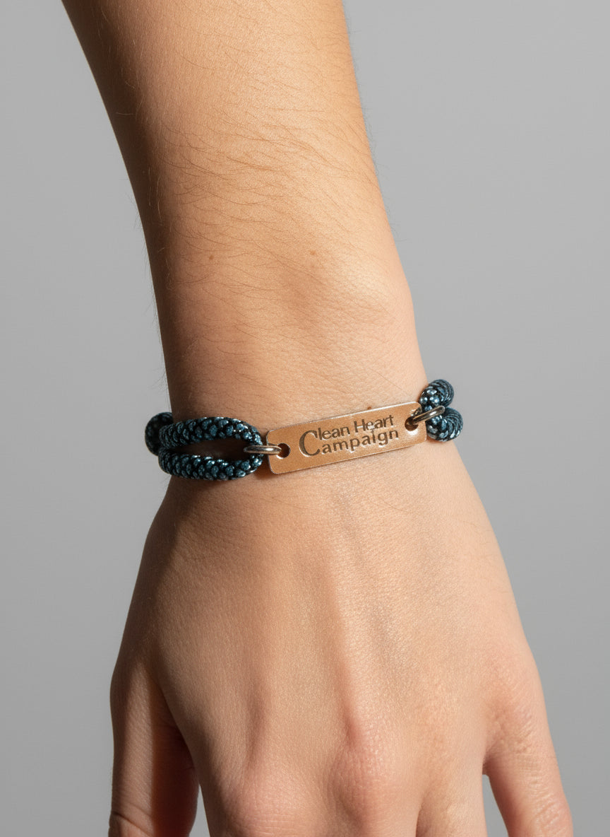 Blue rope bracelet adjustable