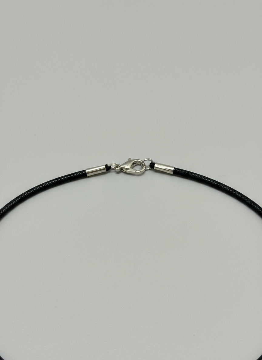 Black cord necklace with clasp 
