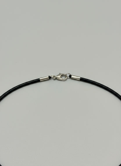 Black cord necklace with clasp 