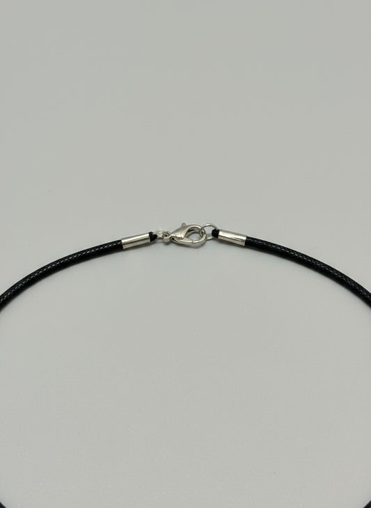 Black cord necklace with clasp 